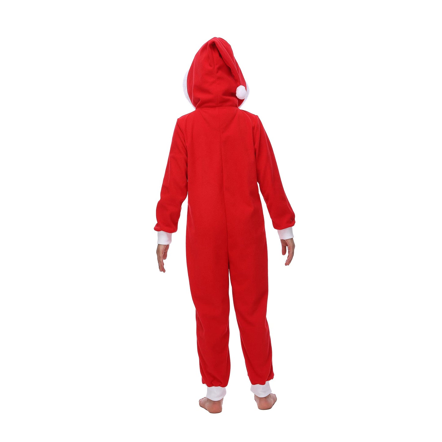 Wizland Kids Santa Onesie One Piece Santa Costume Unisex Christmas Costume Girls Boys Halloween Onesie 4-6