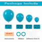 Voircoloria 130Pcs Peacock Blue Balloons Different Sizes 18'' 12'' 10'' 5'' Teal Blue Latex Balloon Garland Arch Kit For Birthda