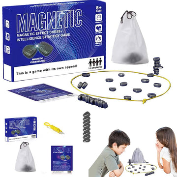 Magnetic Chess Game,Magnetic Chess Game With Stones,Magnetic Chess Strategy Game For Kids And Adults,Family Board Games Set, Par