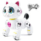 MOMONOVA Remote Control Robot Cat Toy for Kids, Interactive Pet Smart Robotic Cat Toy with Music and Light, Electronic Pet Toy f