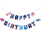 Sunbeauty Universe Outer Space Theme Birthday Banner Galaxy Happy Birthday Party Decoration Space Birthday Decorations Solar Sys