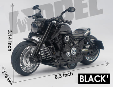 Gilumza Pull Back Motorcycles Toy, Moto Gift With Music Lighting, Wolverine Motorcycle Toys For Boys Kids Age 3-12 Year Old (Bla