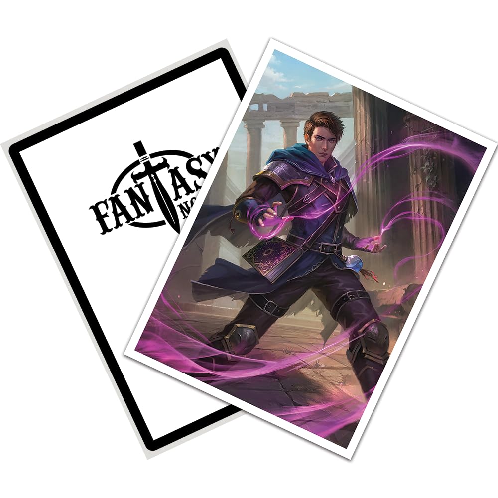 Fantasy North - Artemis Prior - Arcane Mage - 100 Smooth Matte Tcg Trading Card Sleeves - Fits Magic Mtg Commander Pokemon And O