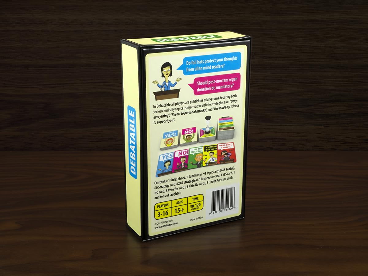 Mindmade Debatable - A Hilarious Party Game For People Who Love To Argue