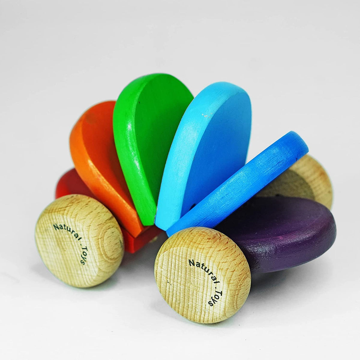 Natural.Toys Amazing Wooden Push Pull Toy Car  Multicolor