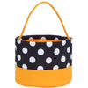 Leziazany Halloween Trick or Treat Bag Halloween Candy Bucket Fabric Tote Gift Candy Bag Candy Polka Dot Skull Pumpkin Stripe Ha