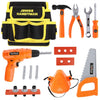 Playkidiz 20Pcs Kids Tool Set - Kids Tool Belt with Electronic Drill Toy, Pretend Construction Durable Toddler Tool Set for Boys