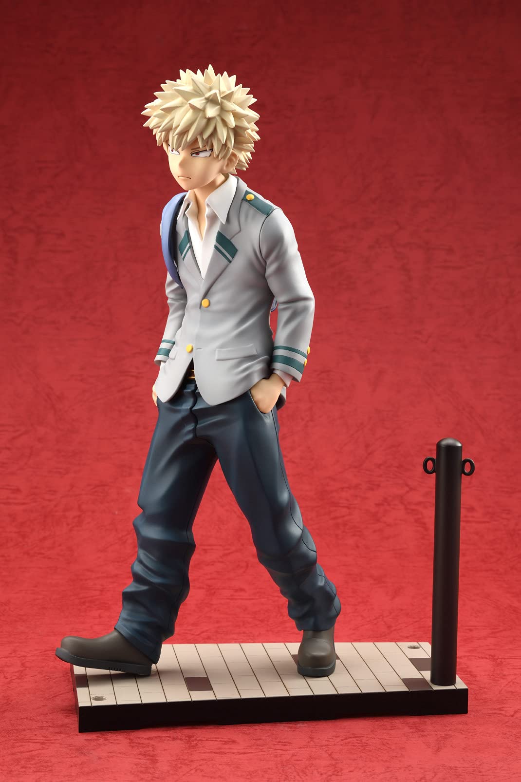 Bell Fine My Hero Academia: Konekore: Katsuki Bakugo (Uniform Version) 1:8 Scale Pvc Figure, Multicolor