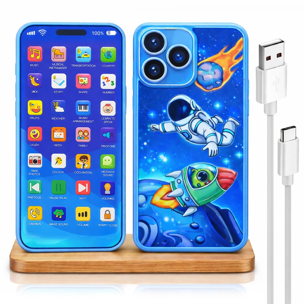 Lynrex Kids Phone  Rechargeable Toy for Kids with 24 Learning Modes | Talking Dummy Mobile for Boys & Girls Age 212 | Educatio