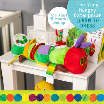 KIDS PREFERRED Learn to Dress Activity Toy - The Very Hungry Caterpillar, Small, Multicolor, Cotton, Model 55722