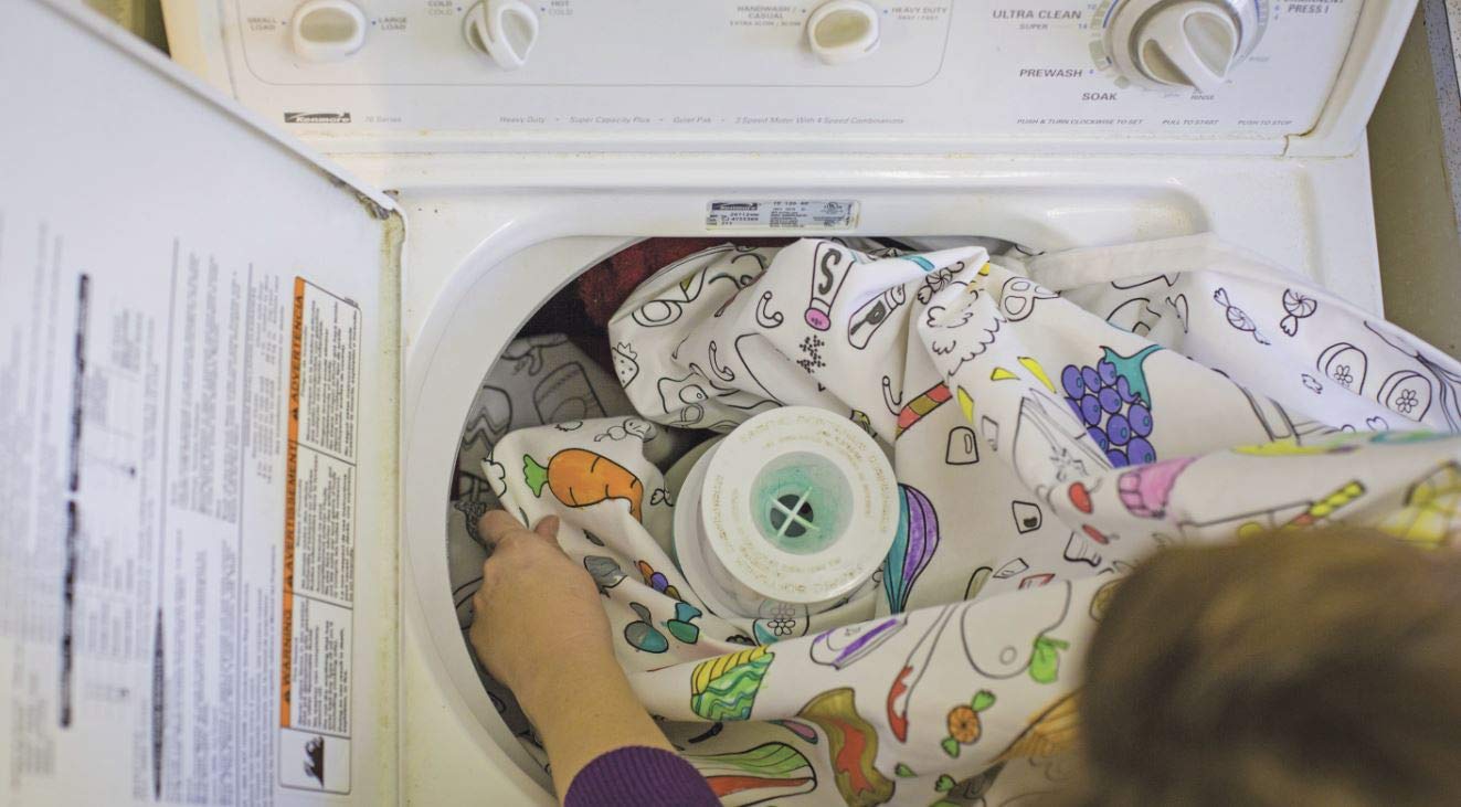 Oceantime Fun Design - Square Tablecloth 60   X60    - Interactive Coloring Tablecloth for Kids - Poly/Cotton Fabric - Washable