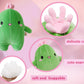 Baboli Cuddly Cactus Stuffed Plant Animal With Smile Face And Pink Antenna Honey Cacti Plush Soft Toy Pretty Sweet Mascot Gifts For Kids Girls And Boys Present For Birthday Or Party 10 Inches