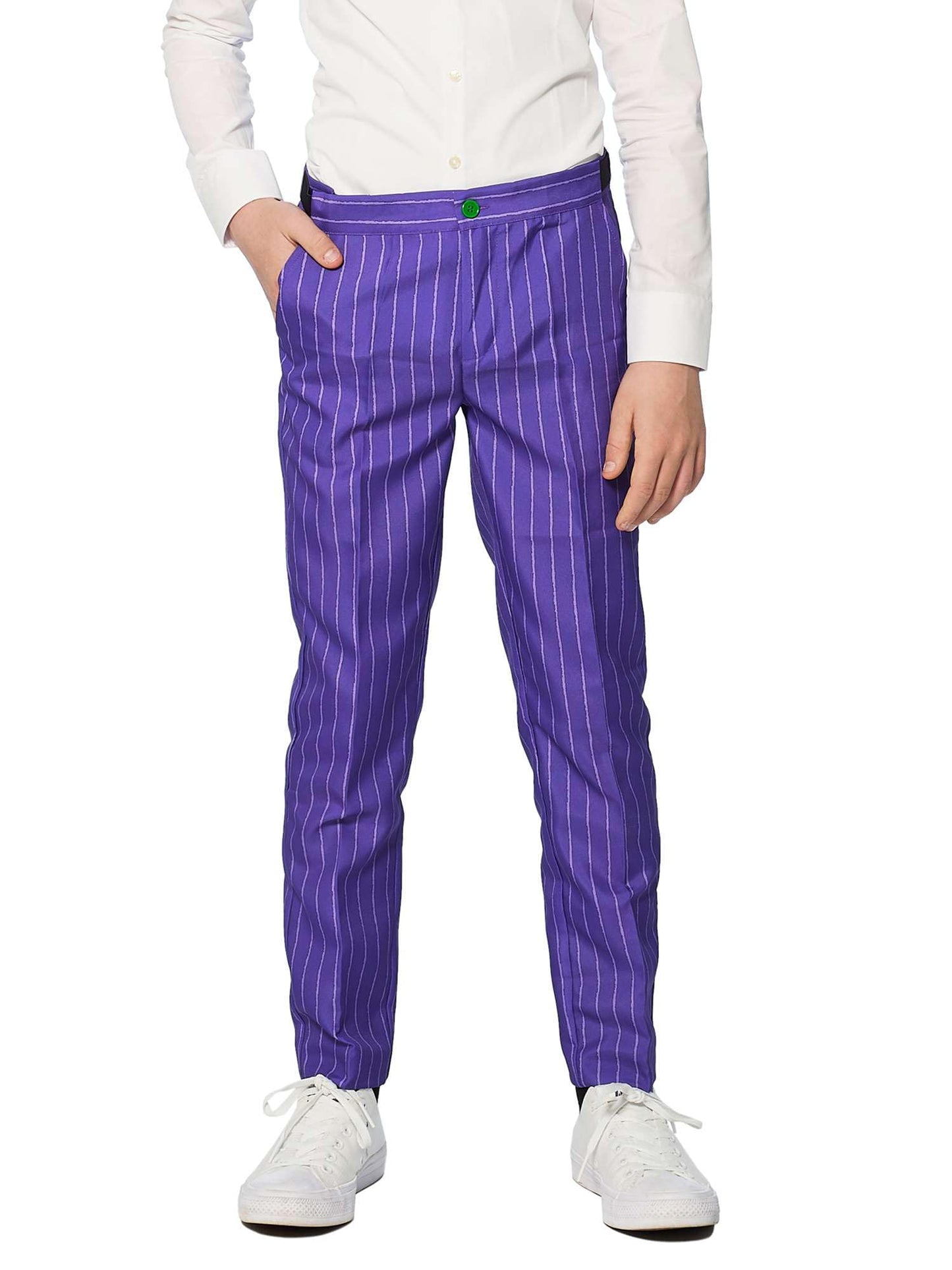 Suitmeister Boys Suit - The Joker Dc Character Slim Fit Suit - Purple
