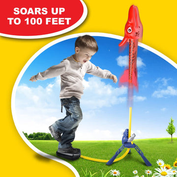 Ownone 1 Rocket Launcher For Kids 3-5, 6-8, 8-12, Dinosaur Rocket Launcher Toy - With 3 Dino Rocket, 3 Led Air Rocket - Outdoor