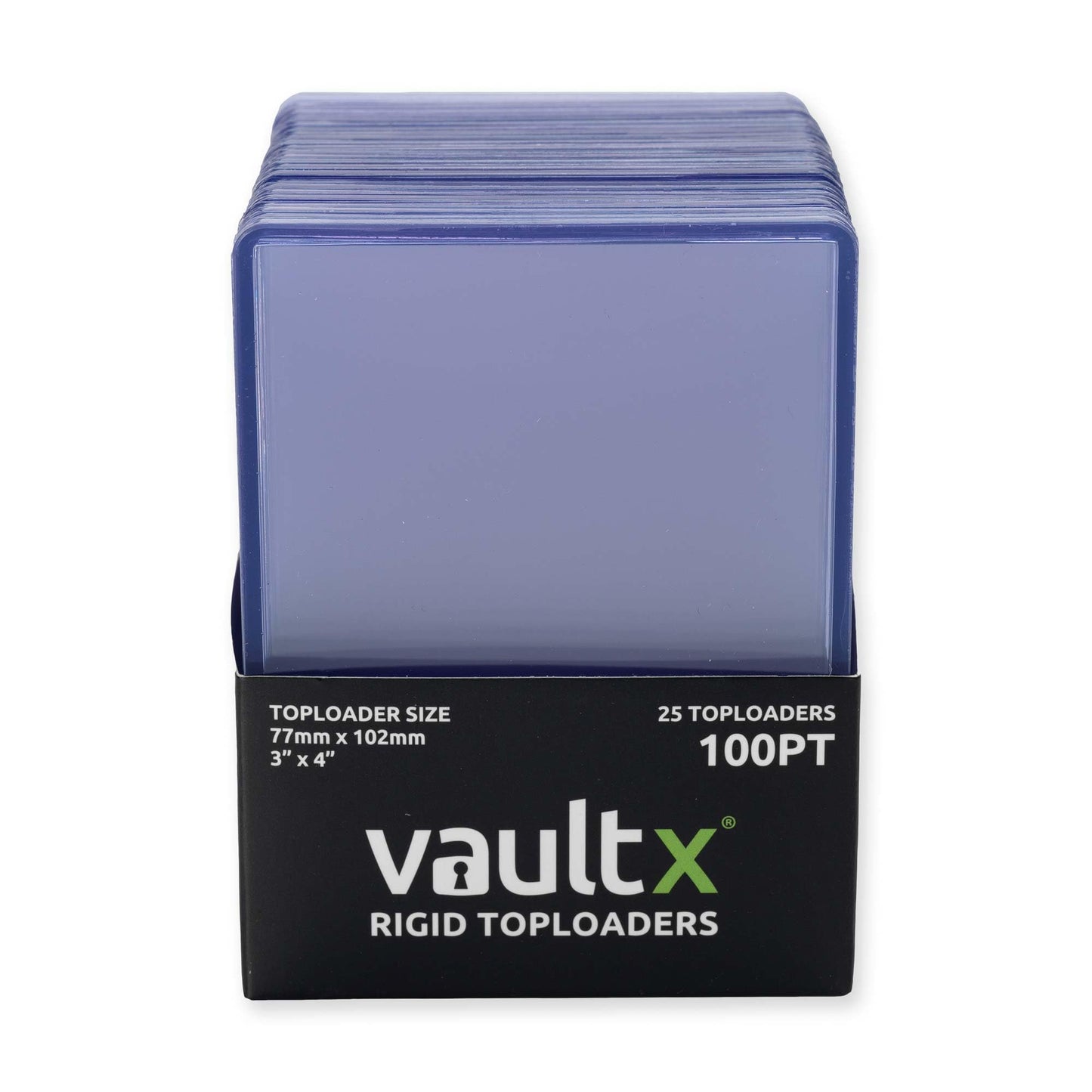 Vault X Toploaders 100Pt, Trading Cards, Premium Extra Thick, 3 X 4 Seamless Rigid Card Holders, Hard Sleeves, Clear Protection