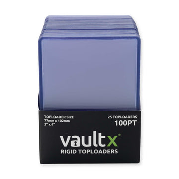 Vault X Toploaders 100pt  Trading Cards  enhanced Extra Thick  3 x 4 Seamless Rigid Card Holders  Hard Sleeves  Clear Protection for Collectible Card Games  Sports  TCG (25 Pack)