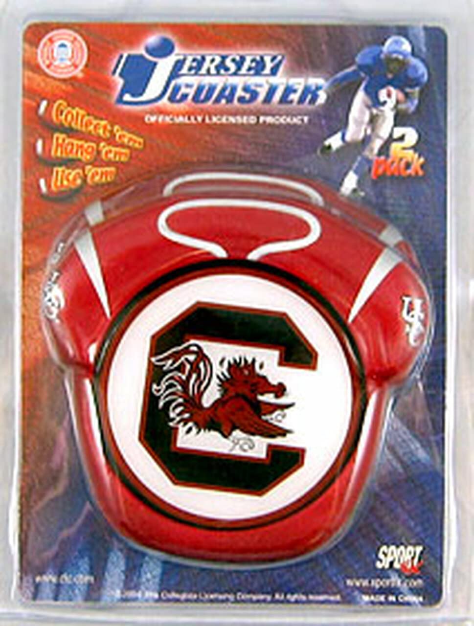 Sportfx International NCAA South Carolina Fighting Gamecocks South Carolina Gamecocks Coaster Set Jersey Style, Team Colors, One