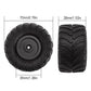 INJORA Monster Truck Wheel Rim Tires Set for Axial SCX24 FMS FCX24 and TRX4MT, 70 * 38mm, MT1012(Black)