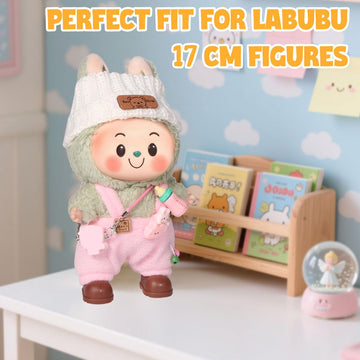 AICase for 17cm Doll Clothes/Outfit Clothing Set for 17cm Doll 3 Piece Set Hat Clothing Boys and Girls Stylish Adorable Clothes Accessories _Pink-16