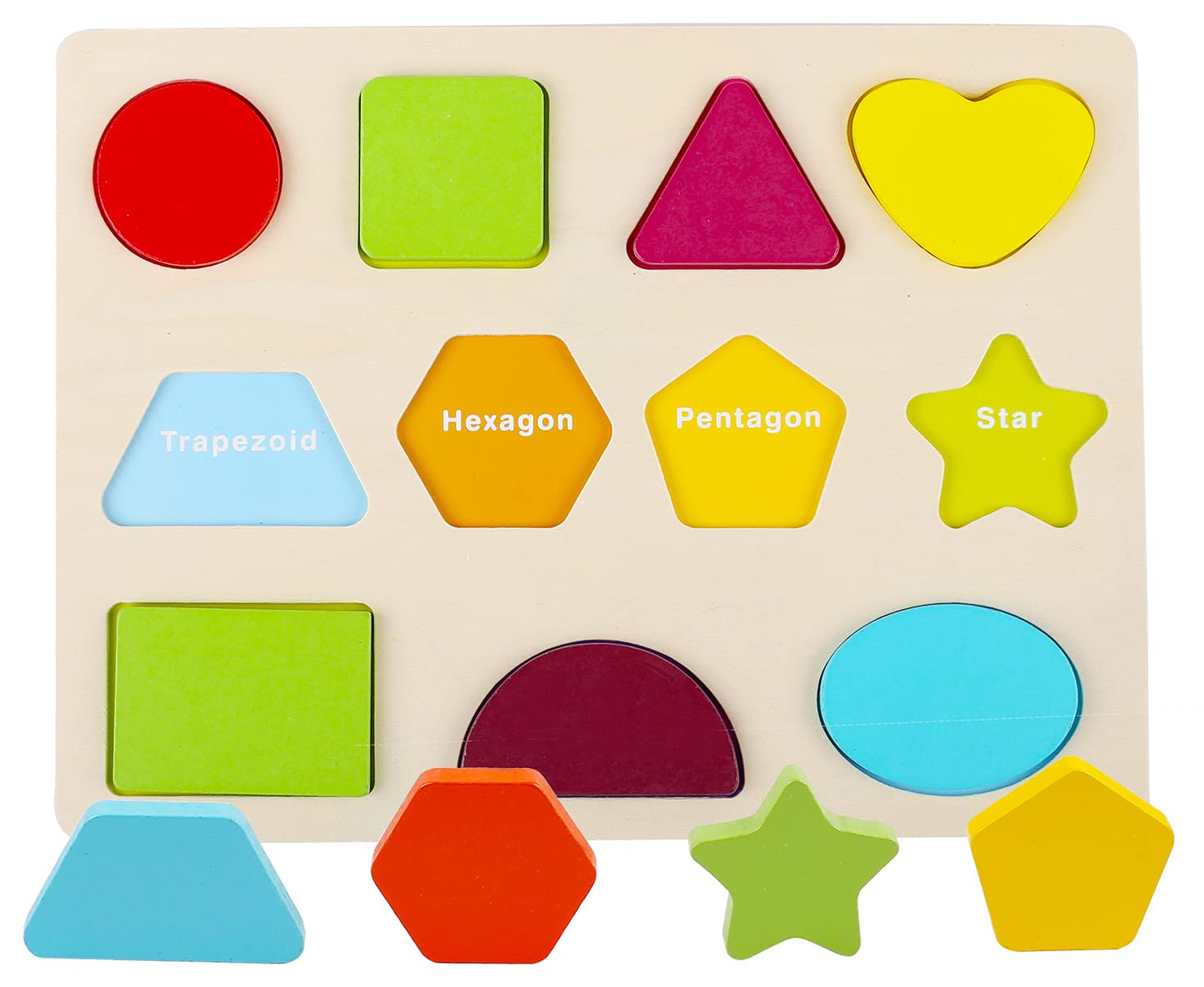 Wooden Puzzles for Toddlers  Kesletney Wooden Alphabet Number Shape Learning Puzzles for Kids  3 in 1 Montessori Preschool Educational Toys for Boys Girls Ages 3 4 5 Years Old