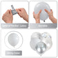 White And Silver Balloons, 60 Pcs Silver And White Balloons Set With Chrome Silver Confetti Metallic Silver Balloons, Globos Pla