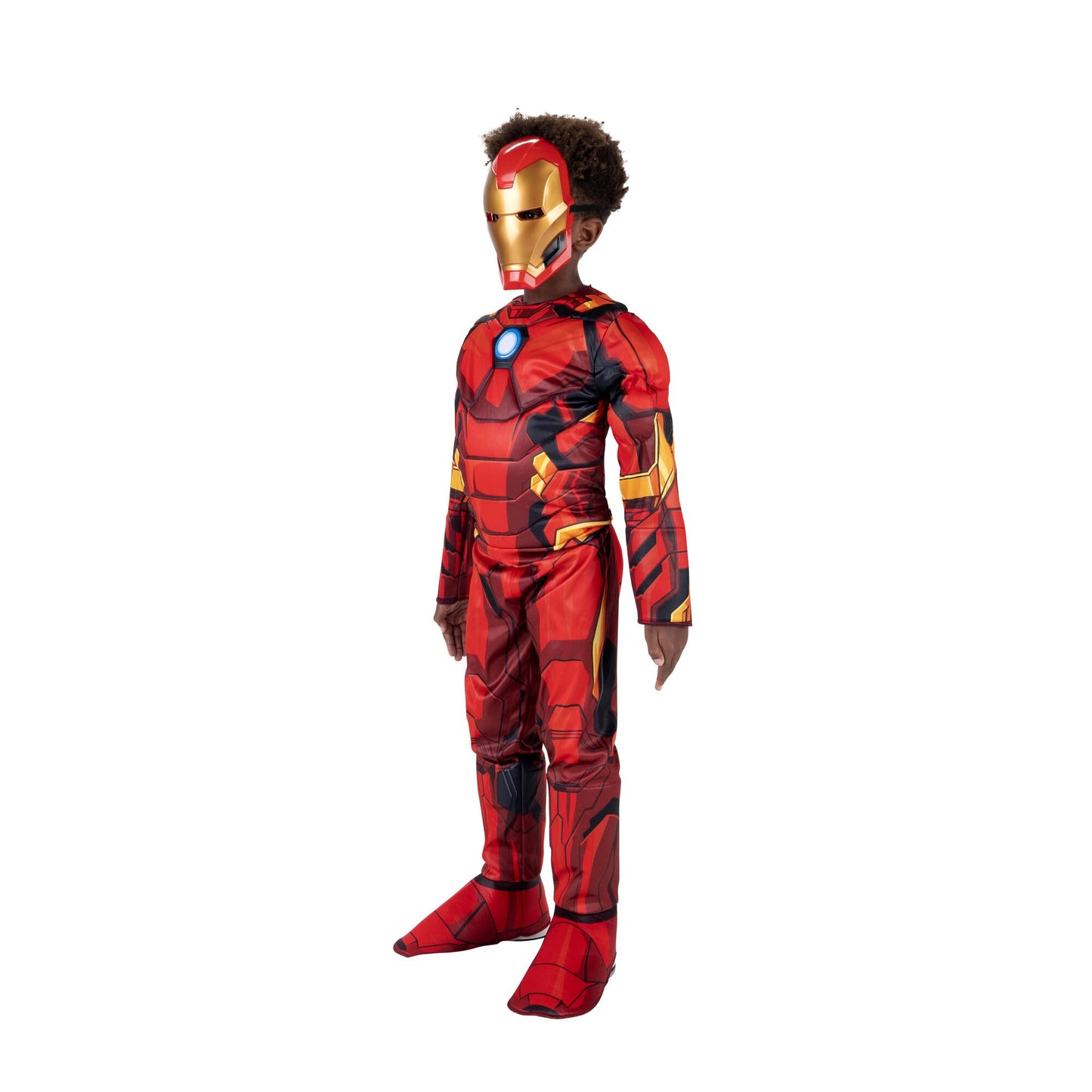 Marvel Boys Deluxe Iron Man Costume, Kids Tony Stark Superhero Halloween Costume, Child - Officially Licensed Large