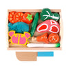 ECOMISTIQ Wooden Pretend Play Food Toy for Kids Kitchen Montessori Party Cooking 10pc Vegetable Meat| Kitchens| Preschool Toys &
