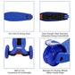 ChromeWheels Deluxe Kick Scooter for Kids, 3-Wheel, Foldable, 4 Adjustable Heights, LED Light-Up Wheels, Blue, Model CW8009L