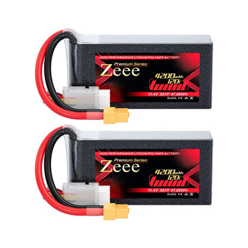 Zeee Premium Series 3S Lipo Battery 4200mAh 11.4V High Voltage Shorty Battery 120C with XT60 Plug Soft Case HV Lipo Compatible w
