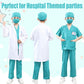 S3Xy-Fiv5 Kids Nurse Costume Doctor Costume Dentist Costume For Kids Play House Pretend Play Dress Up Party Green 5-6 Yrs 130Cm