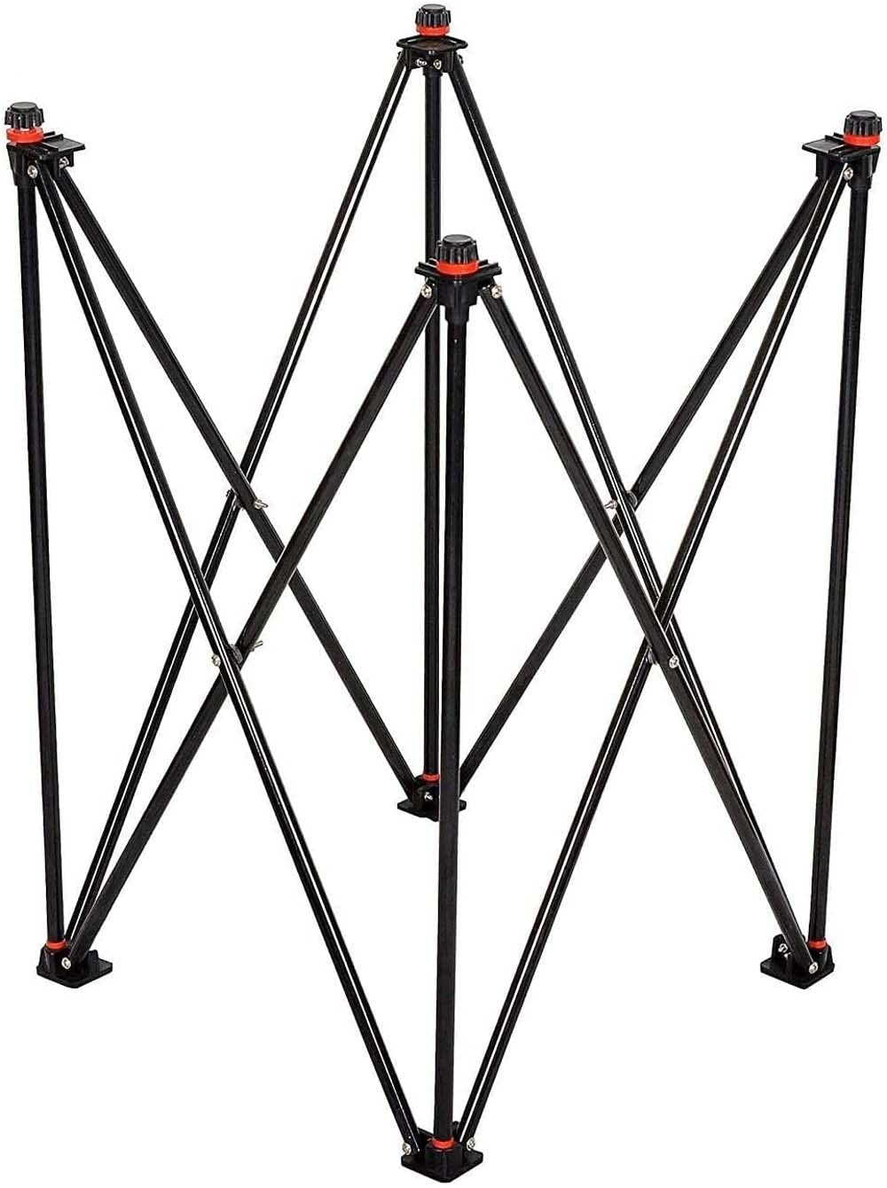 AnNafi® Carrom Stand - Adjustable & Foldable Metal Pipe Design - Black Indoor Gaming Accessory