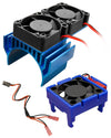 VXL-3s ESC Cooling Fan and Motor Dual Fan Set Compatible with Traxxas Slash 4x4 Stampede 4x4 Rustler 4x4 Hoss 4  4 Velineon VXL