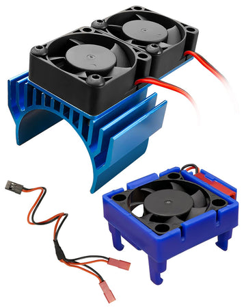 VXL-3s ESC Cooling Fan and Motor Dual Fan Set Compatible with Traxxas Slash 4x4 Stampede 4x4 Rustler 4x4 Hoss 4  4 Velineon VXL 