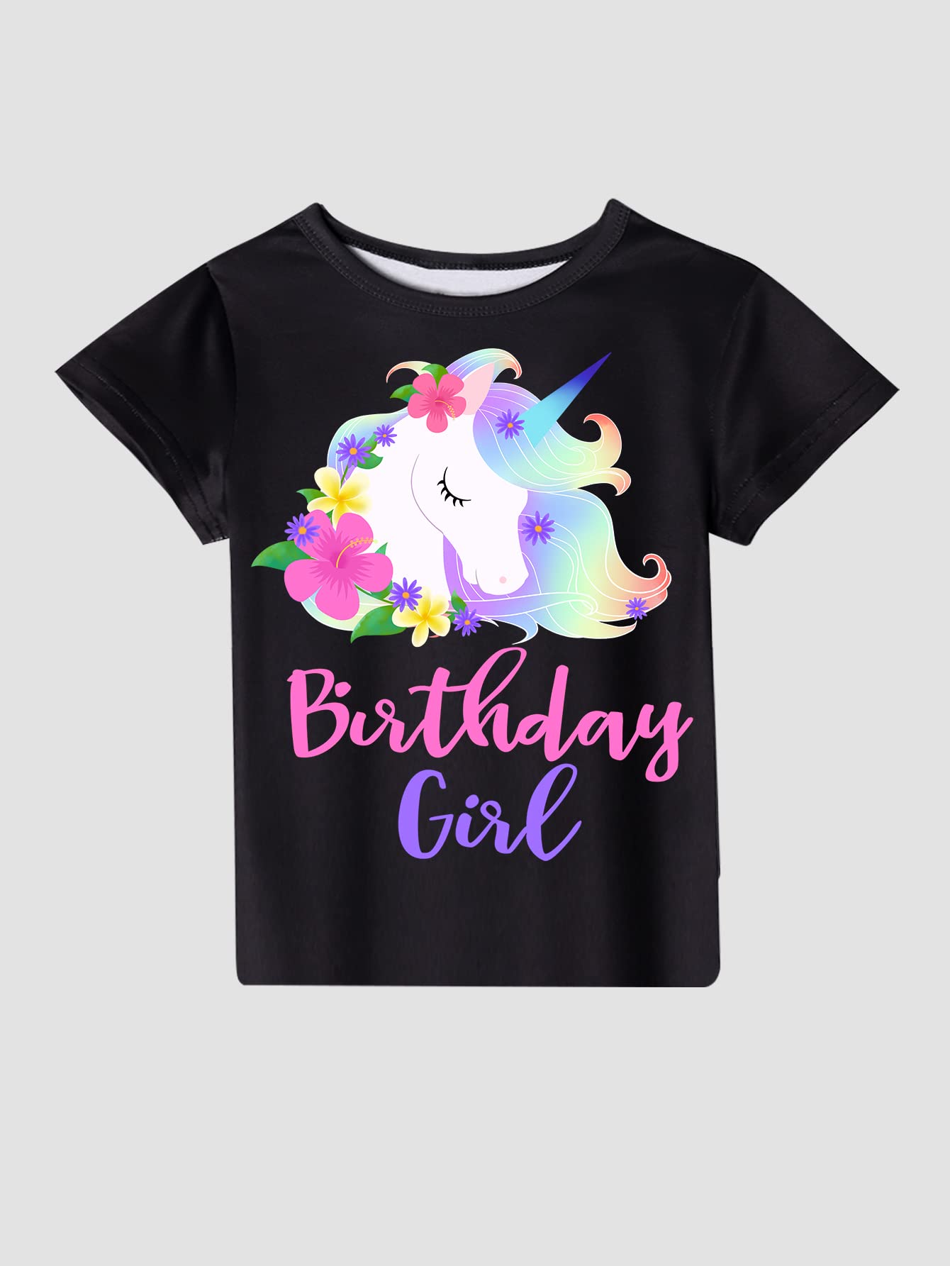 Doctor Unicorn Birthday Girls Unicorn Costume Outfit Rainbow Tutu, Unicorn T-shirt, Satin Sash, Hair Bow & Headband Purple Rainb