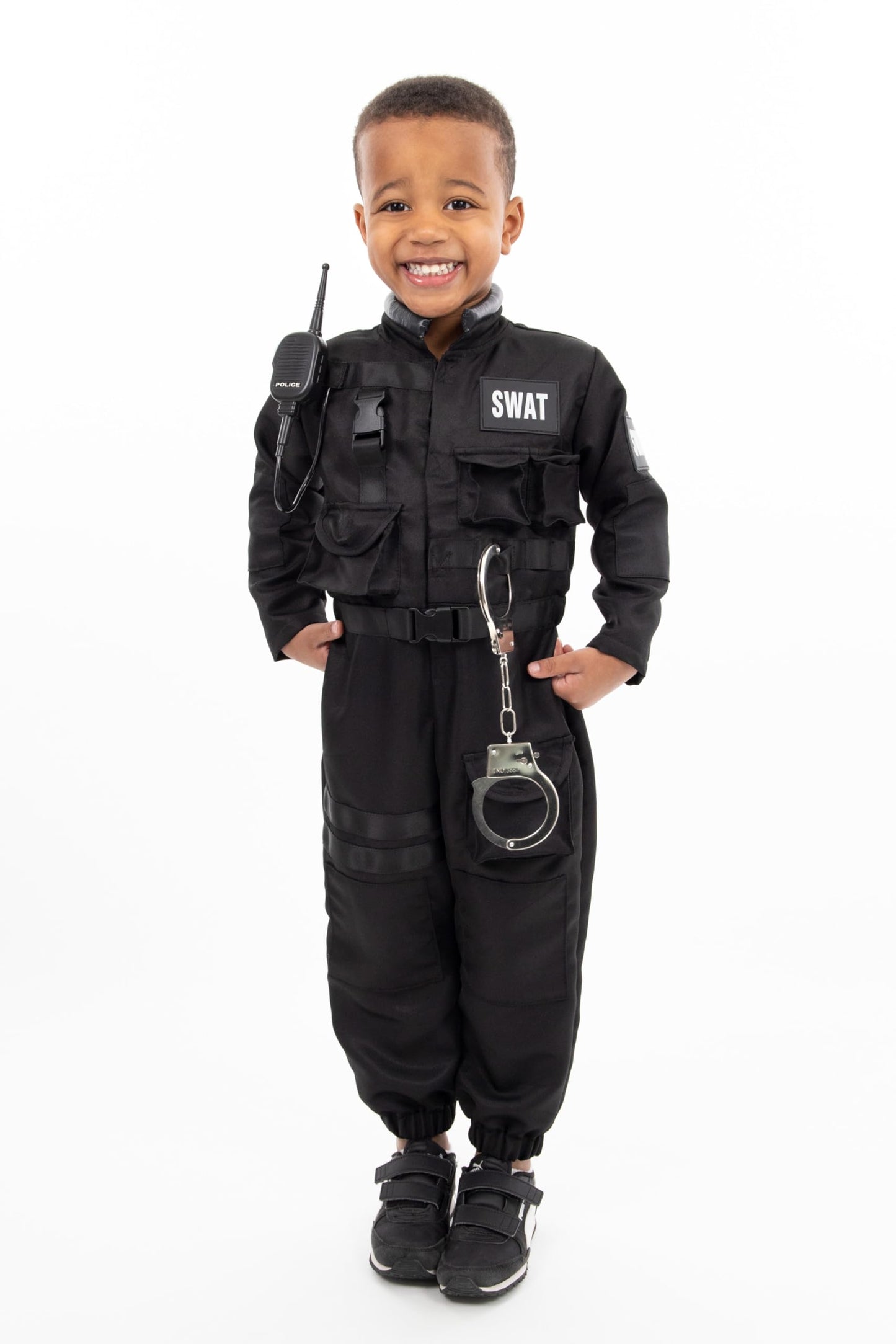 Little Adventures SWAT Police Hero Costume Set - Pretend Play Machine Washable (Medium Age 3-5)