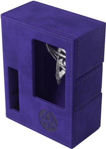 Gamegenic Arkham Horror Investigator Deck Tome - enhanced Deck Box for Arkham Horror: The Card Game  Holds a Full Investigator Deck  Mystique - Purple Color  Made
