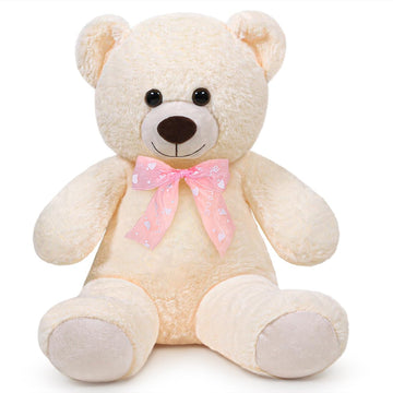 Sausudols Teddy Bear Stuffed Animal 16'' Small Teddy Bear Gift For Valentine'S Day Christmas Birthday White