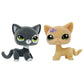 2pcs Custom-Made Flocked Animal Figure Fuzzy Collie Great Dane Dachshund Cocker Spaniel Dog Short Hair cat Old Pet Shop Toy Birt