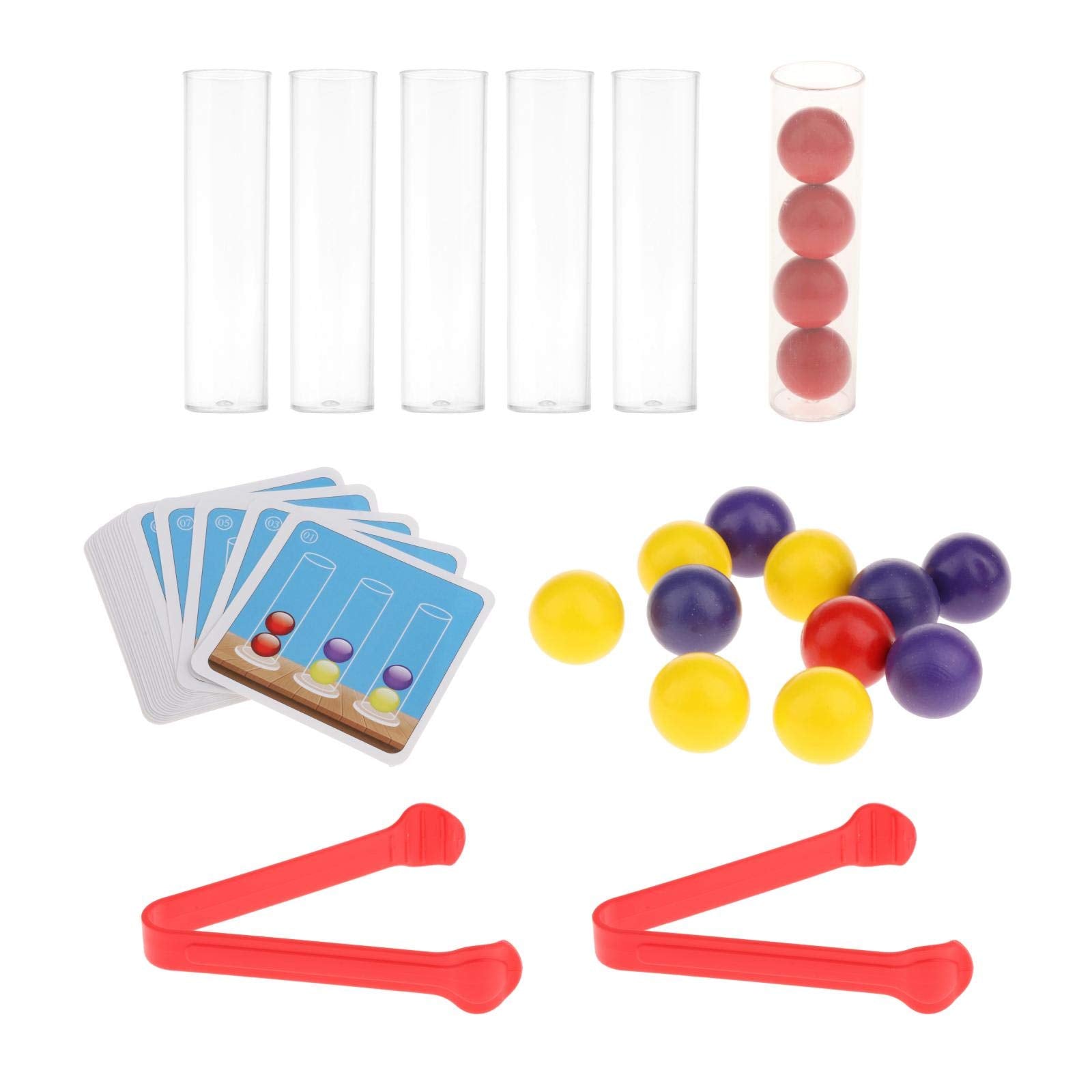 Jazzy Pearls Wooden Bead Game Fine Motor Skill Test Tube Clip Beads Color Matching Toys|Toys & Hobbies | Educational