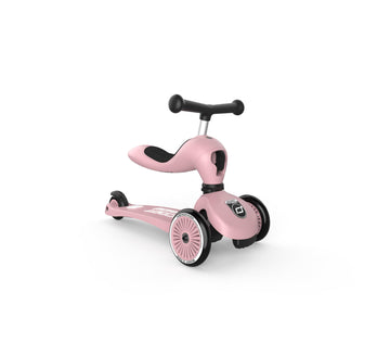 Scoot & Ride 2-In-1 Ride-On & Stand Kids Scooter, Ages 1 To 5, Highwaykick 1, Rose