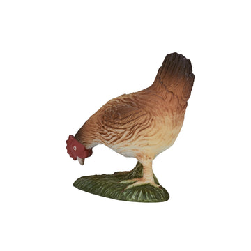 Mojo Hen Eating Realistic Farm Animal Hand Painted Toy Figurine