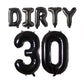 Atpata Funky Dirty 30 Foil Balloons For Naughty 30Th Birthday Party Decorations (Black)