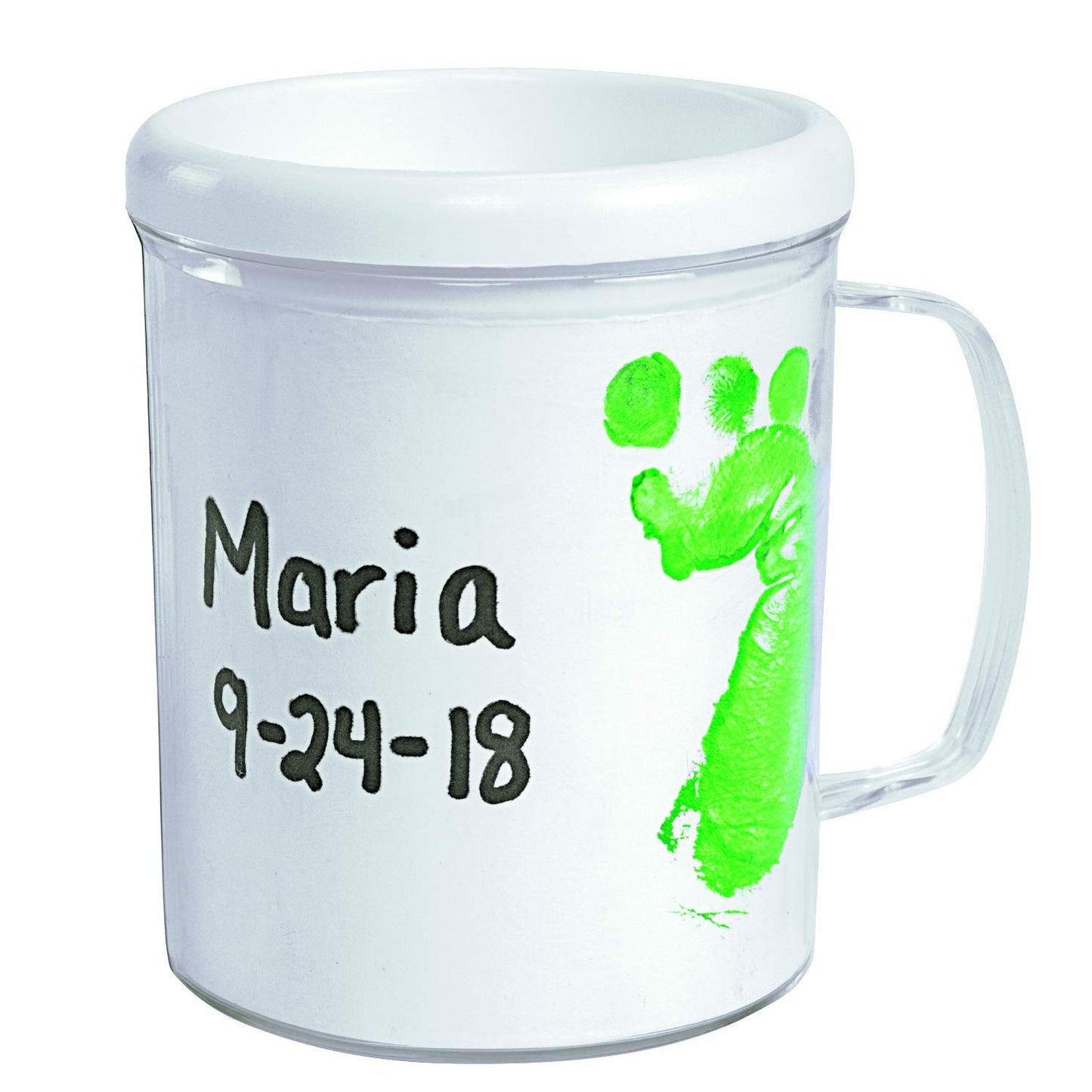 Colorations Design Your Own Mugs, Pack of 12, White Plastic, Ideal Craft Project for Kids, Personalized Keepsake Gift