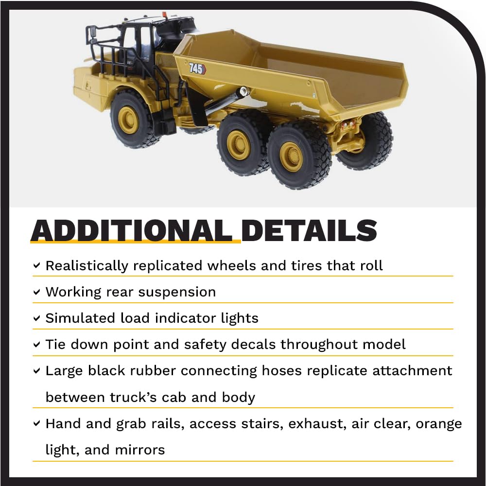 CAT Caterpillar 745 Articulated Truck Play & Collect! Series 1/64 Diecast Model by Diecast Masters