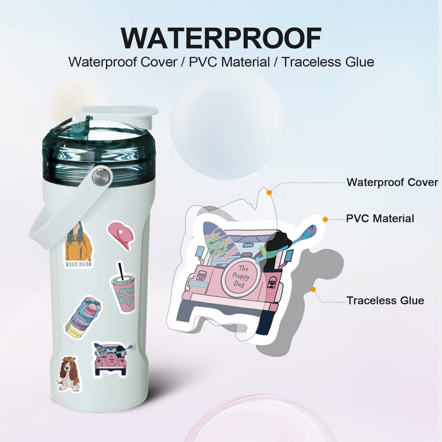 Arme Vinyl Stickers Pack - 400 PCS Cute Waterproof Stickers for Water Bottles, Laptops, Skateboards - Ideal for Kids, Teens, Adults