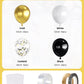 Haolongfa 12 Inch Black And Gold Balloons,60Pcs Black White And Gold Confetti Balloons,Black And Gold Latex Balloons For Graduat