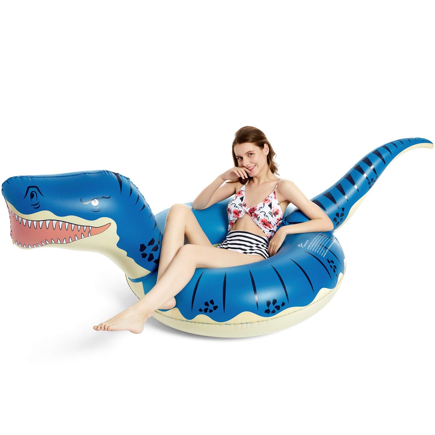 Jasonwell Inflatable Dinosaur Pool Float Tube For Boys Girls Adults 93'' T-Rex Floatie Summer Beach Swimming Pool Inflatables T-Rex Ride On Party Pool Raft Lounge Kids Tyrannosaurus Rex Dinosaur Toys