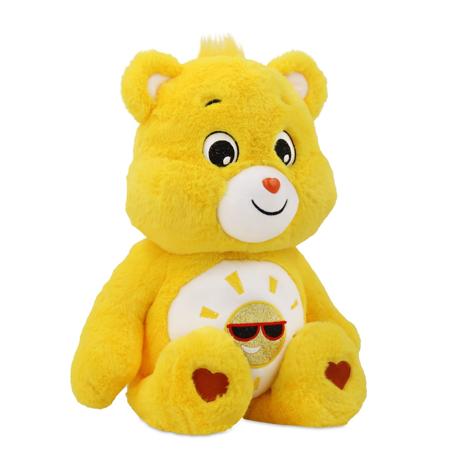 Care Bears 18' Plush - Funshine Bear With Glitter Belly Badge - Soft Huggable Material!