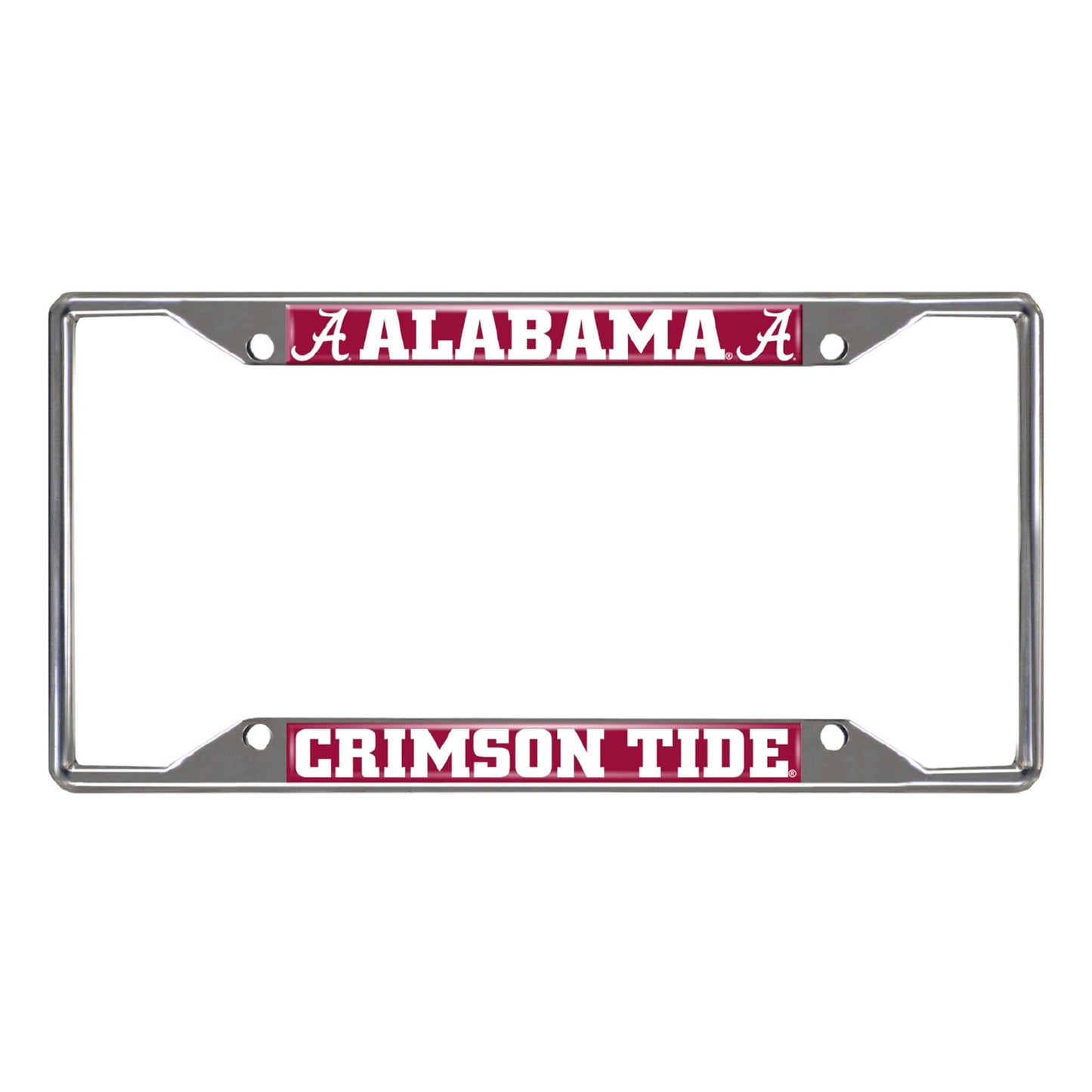 FANMATS NCAA University of Alabama Crimson Tide Chrome License Plate Frame , 6.25x12.25