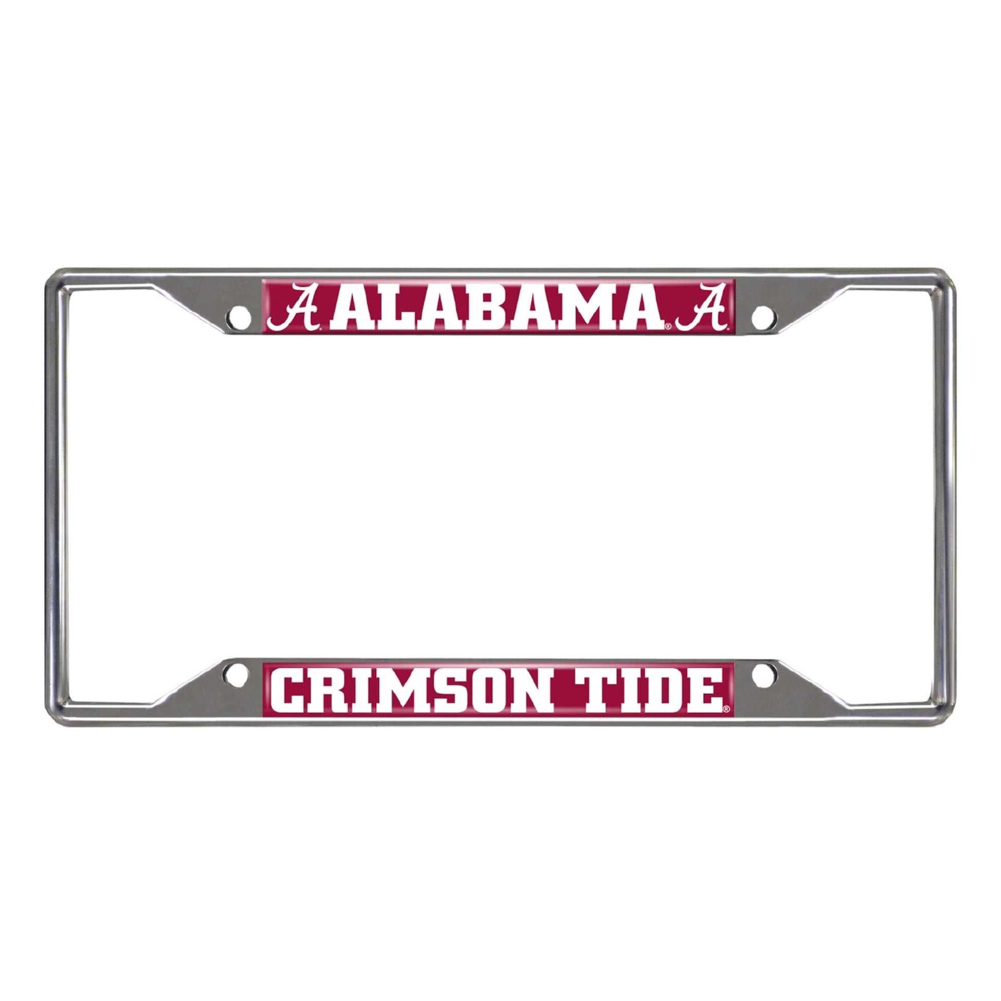 FANMATS NCAA University of Alabama Crimson Tide Chrome License Plate Frame , 6.25x12.25